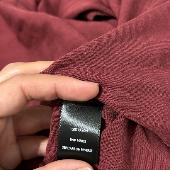 NEW TORRID Women's Midi Swiss Linen Wrap Surplice Dress size M/L - Picture 11 of 12